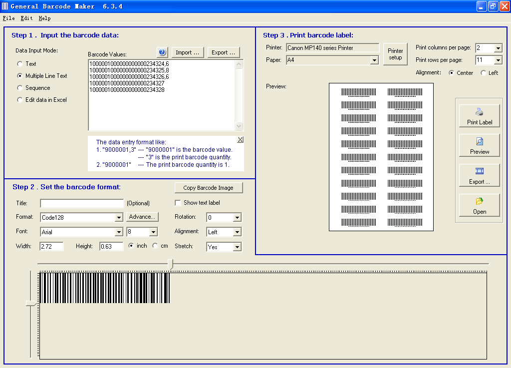 Universal Barcode Maker